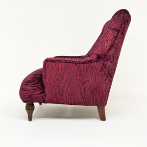 Parker and Farr Blenheim Chair in Cerise Sculptured Velvet 3